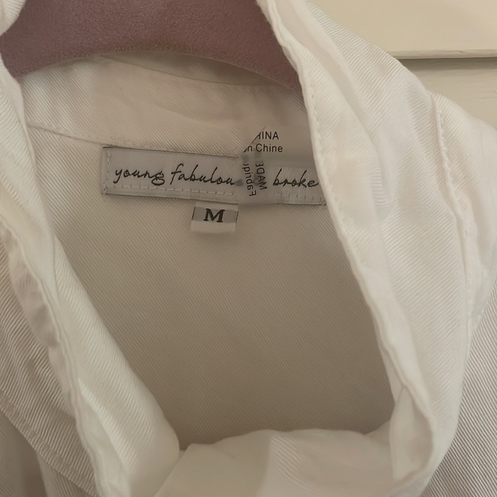 NWT Young Fabulous & Broke White Soft Belted and Cuffed Jumpsuit - Picture 3 of 11